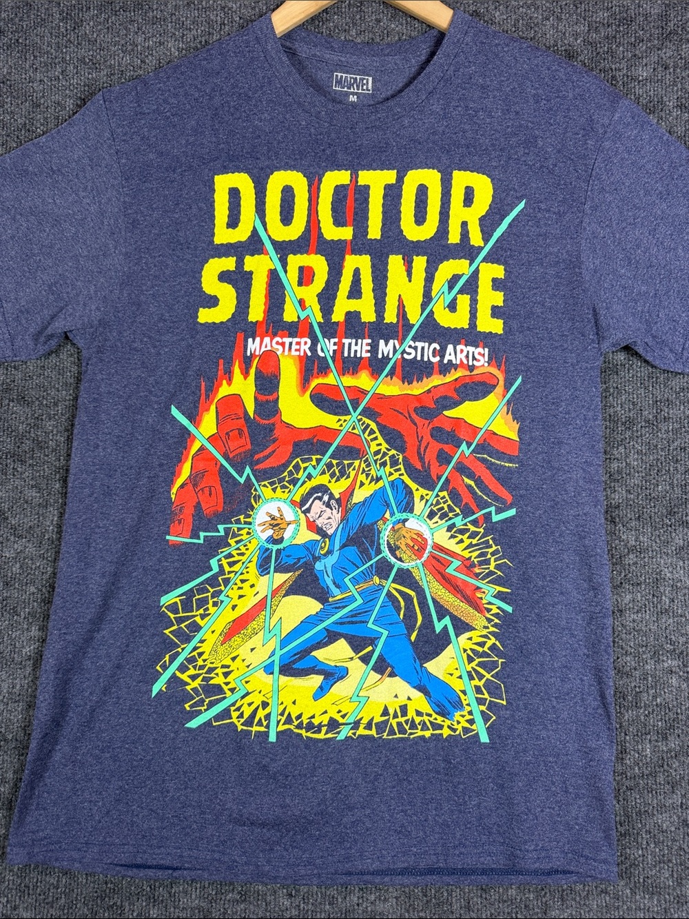 Marvel Doctor Strange Master of the Mystic Arts Purple Graphic T-Shirt M